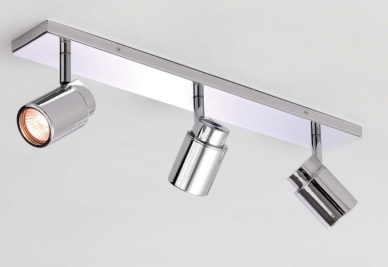 Polished Chrome Triple Spot Light Bar