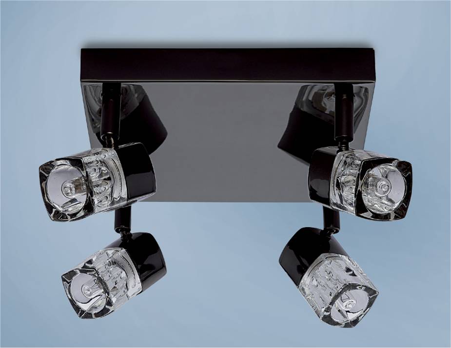 Black Ceiling 4 Plate spotlight. Ref: TS7884BC. RRP: £48.30