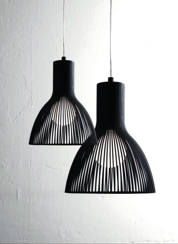 Steel Rod Light Pendant 17cm or 26cm diameter