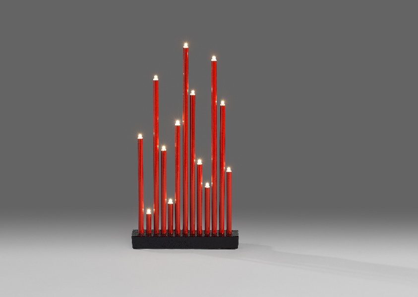 Modern LED Candlestick Red