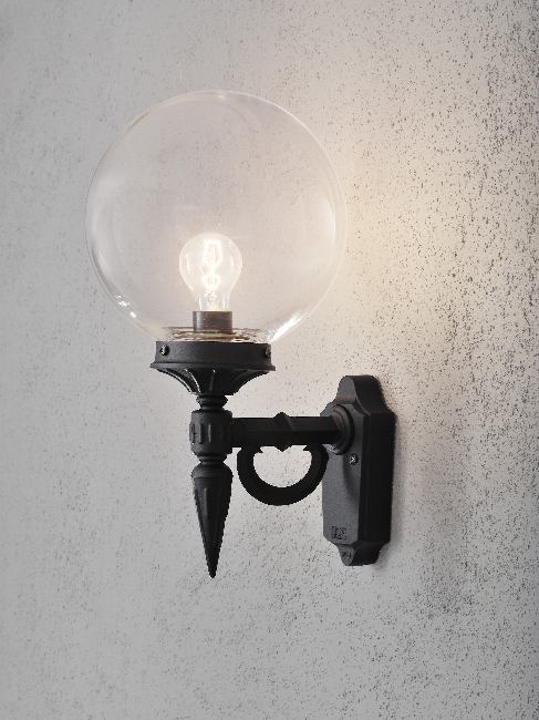 Clear Glass Shade Outdoor Wall Light