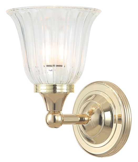 Bathroom Brass Small Curved Wall Light