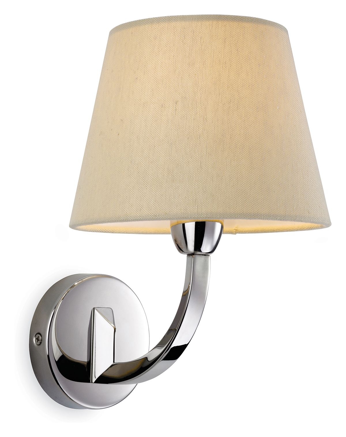 Chrome Multi-Arm Pendant with Cream Shades