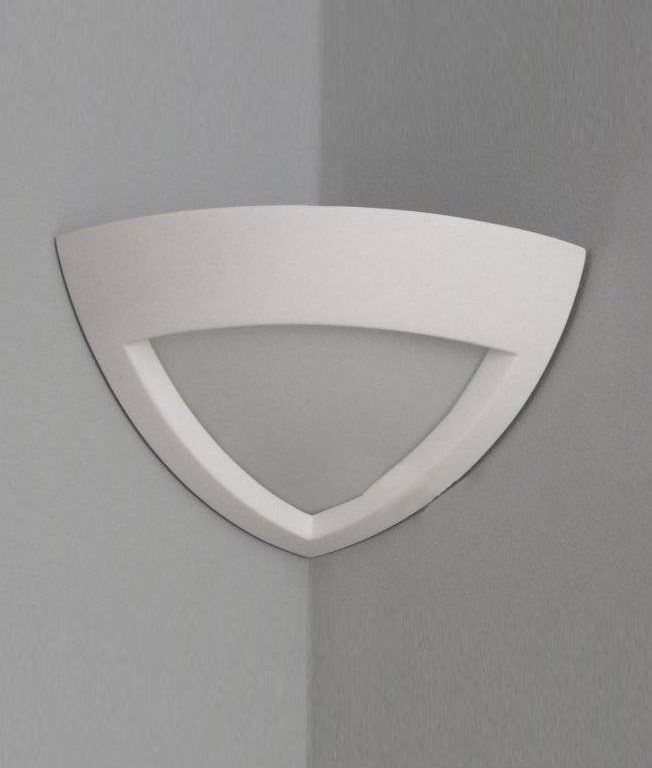 Plaster Corner Wall Light