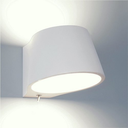 Plaster Bedside Light with Switch