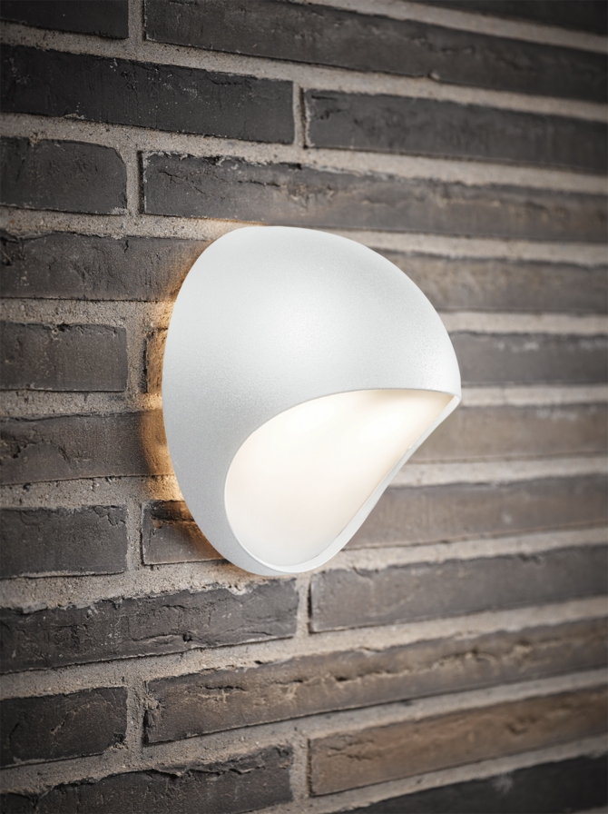 Shaped Exterior LED Wall Light with Diffuser