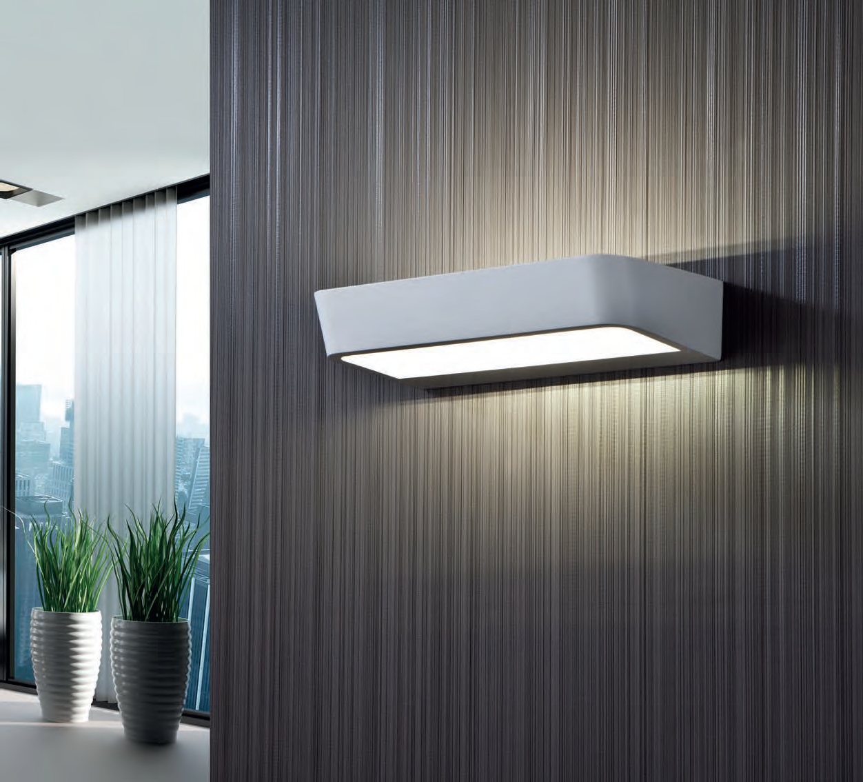 LED Matt White Metal Wall Light