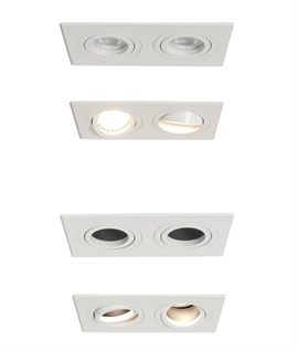 Twin Adjustable Interior Downlight For GU10 Lamps