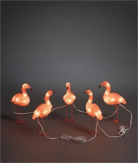 5 Light String Set of Flamingo Birds