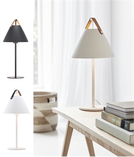 Contemporary Danish Strap Metal Table Lamp