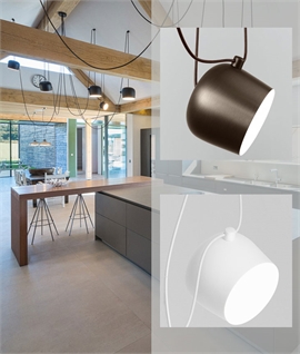 Hanging Light Pendant That thinks it is a Spotlight - Aim The Designer Offset Pendant by Flos