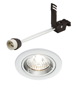 Satin Silver Adjustable Downlight for GU10 Lamps