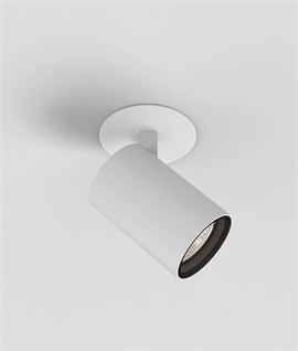 Semi-Recessed Adjustable Single Spot - GU10 Lamp