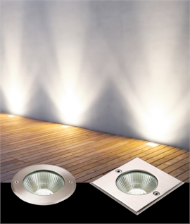 Integrated Budget Friendly LED Buried Uplight - Round or Square Bezel