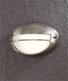 Aluminimum External Oval Wall Light - Eyelid Design