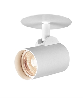 Semi-Recessed Fully Adjustable Spotlight - Clean Look for Walls and Ceilings