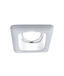 Square White Recessed Downlight for GU10 Lamps - IP23