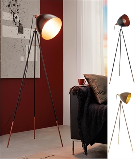 Vintage Style Tripod Floor Lamp with Shade