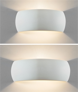 Wrap-Around Ceramic Wall Light for Up & Down Wall Washing