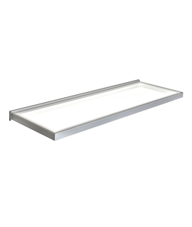 Backlit Glass Shelf - Metal Frame & Hidden Light Source 