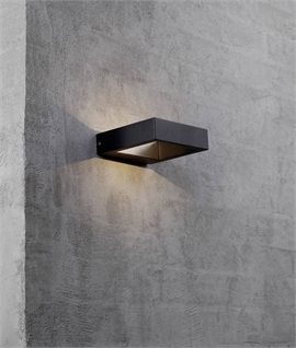 Zero Glare Modern Black Frame LED Wall Light - Up & Down Lighting