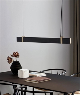 LED 3-Stage Dimmable Linear Pendant in Black