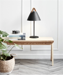 Contemporary Danish Strap Metal Table Lamp