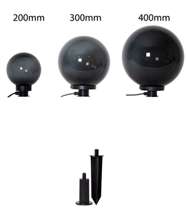 Outdoor Black Globe for Lawns and Patios - IP44