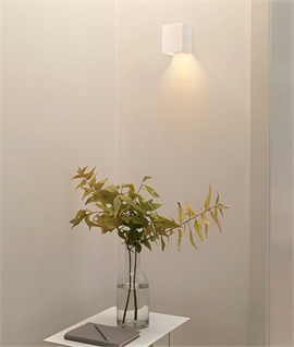 Square White Plaster Wall Light - Use it to Create Interest