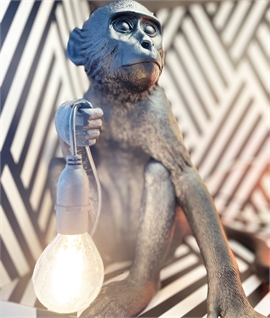 Seletti Black Monkey Lamp - Versatile Indoor/Outdoor Table Lighting