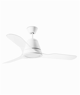 3 Blade Ceiling Fan with LED Light - Transparent Blades