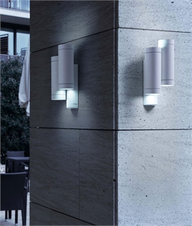 More Light - White Twin Up and Down Exterior Wall Light 