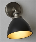 Industrial Adjustable Wall Spot Light with Dome Shade
