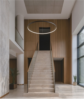 Modular LED Ring Light Pendant - Dimmable Single Ring 1000mm