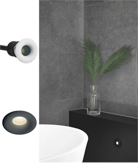Recessed 1w LED Spotlight for Walls or Ceiling - IP44 Rated