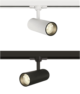 10w COB LED 3-Circuit Track Spotlight, Compatible with Global & Eutrac - 38 Degree Beam & 900 Lumens