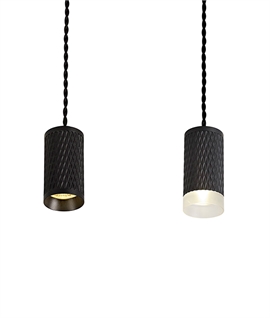 Single Black Pendant - Diamond Pattern - 3 Sizes