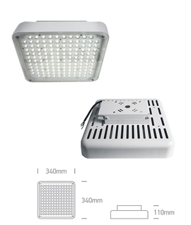 High Output 120w Surface LED Light for Canopies and Commercial Use - White IP65