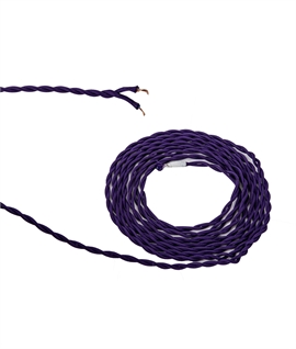 1m Purple Braided Twisted 2 Core 0.75mm Cable