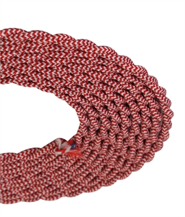 1m Red & White Wave Stripe Braided Twisted 2 Core 0.75mm Cable 