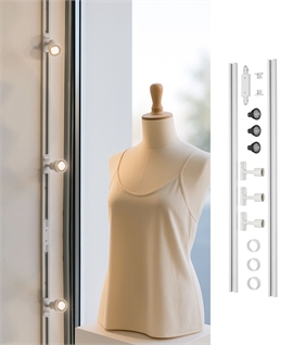 2 Metre Long Mains Track Pack - 3 spots complete with GU10 LED Lamps