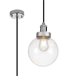 Outdoor Globe Pendant Light – 15cm or 20cm, Waterproof IP65