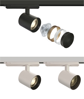 Adjustable Output COB LED 3-Circuit Track Light - 10w, 15w or 20w & Global & Eutrac Compatible