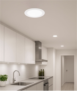 Ultra Slim Profile Round LED White Downlight 225mm - 4000K Neutral White, IP23