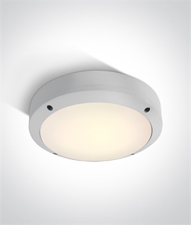 Round Flush LED Ceiling Light 220mm - White or Black