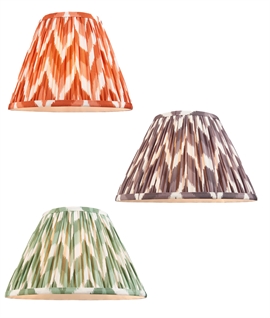 300mm Pleated Fabric Shade - 3 Zigzag Patterns