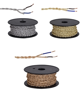 25m Roll Braided Twisted 2 Core 0.75mm - Silver, Pale or Rose Gold Colours 25m Roll Braided Twisted 2 Core 0.75mm - Silver, Pale or Rose Gold Colours