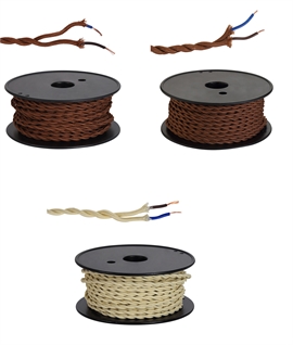 25m Roll Braided Twisted 2 Core 0.75mm - 3 Colours 25m Roll Braided Twisted 2 Core 0.75mm - 3 Colours