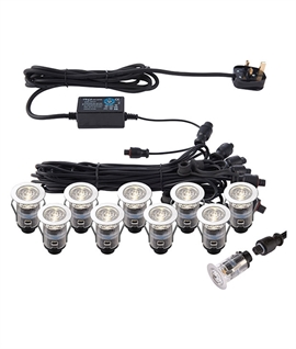 Compact Multi-Purpose Pack of 10 LED Lights - CCT Colour Temperature Control