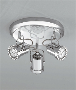 Chrome Round Ceiling Spotlight with LED Lamps